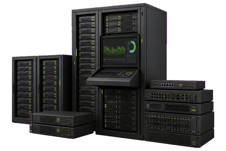 Dark server infrastructure and monitoring systems
